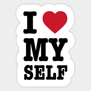 I Love My Self Sticker